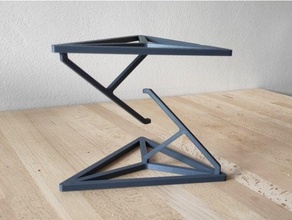 tensegrity - impossible table hidden wire tensioner 3d illusion architecture cable decoration easy asse assembly print geometry holder object mechanical toy optical endstop physics experiment symmetric structure 3d print model - Mito3D
