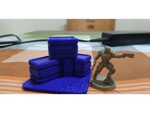 infinity scenery 1 boxes game terrain wargame 3d print model - Mito3D