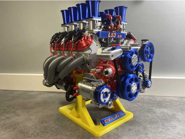 chevy camaro ls3 v8 engine remix 3D print model - Mito3D