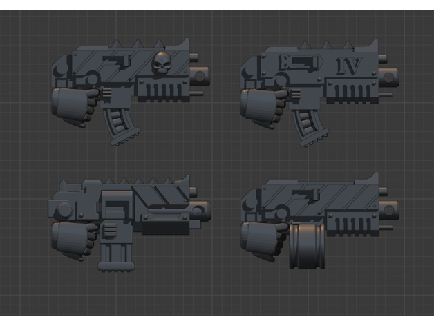 4th legione rivetguns 3D print model - Mito3D