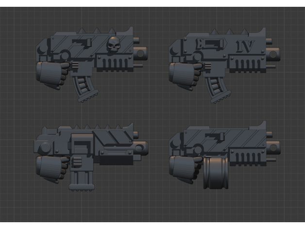 4th legion rivetguns 3D print model - Mito3D