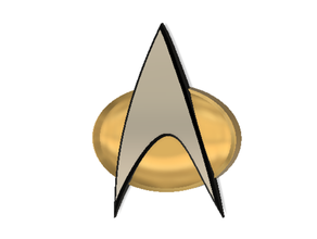 tng combadge Insignia comunicador cosplay empresa picard réplica estrella emigrar Star Trek 3d print model - Mito3D