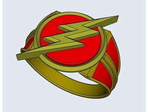 flash ring barry allen comics dc jay garrick speedster emblem wally west 3d print model - Mito3D