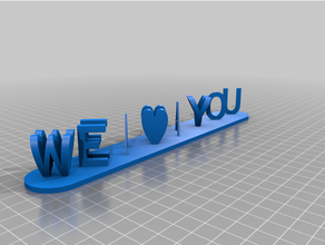 personalizzato dual lettera blocchi illusione costo amore nana 2mizer 3d print model - Mito3D