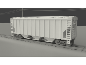 n-scale - 2893cf ps-2 3-bay covered hopper 3d print model - Mito3D