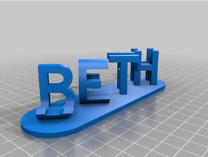 customized dual letter blocks illusion customizerthing 3d print model - Mito3D