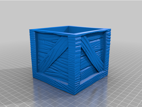 wooden crate box crates storage container 3d print model - Mito3D