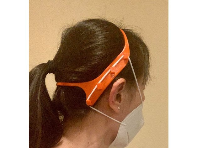 headband style no-touch ear saver tpu coronavirus face mask covid19 covidmask earsaver facemask notouch notouchchallenge surgical 3D print model - Mito3D
