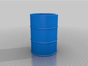 oil drum container barrel box metal storage 3d print model - Mito3D