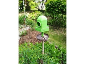 comedero pájaros plataforma alimentar gel pajarera aves pájaro alimentador alimentadores alimentación vogel casa 3d print model - Mito3D