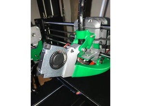 adapter stock fan 5015 anycubic i3 mega duct carrige 3d print model - Mito3D