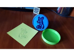 canguru sertão macaco adesivo carimbo telegrama 3d print model - Mito3D