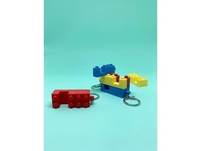 camas llavero llaveros llave cadena Lego compatible móvil teléfono soporte estante movil celular apoyo 3d print model - Mito3D