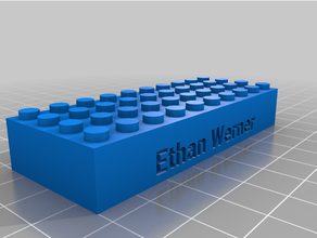 personnalisé lekids legogo compatible texte briques 3d print model - Mito3D