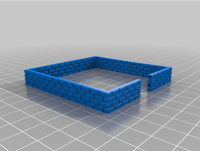 ho scale stone garden wall brick model 3d print model - Mito3D