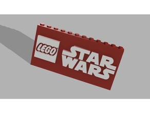 Lego stella guerre parete mattone 3d print model - Mito3D
