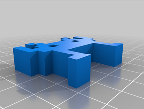 espaço invasores pauzinho suporte 3d print model - Mito3D