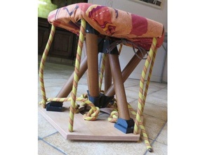 tensegrity stool furniture 3d print model - Mito3D