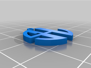 personalizado monograma colgante pendiente 3d print model - Mito3D