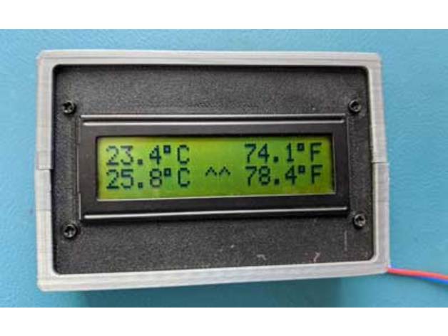 lcd Thermometer 3D print model - Mito3D