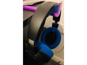 desk headset holder office 3d print model - Mito3D