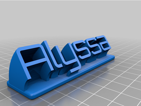 alyssa customized 3d print model - Mito3D