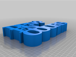 customized variable word sdpnrculpture 3d print model - Mito3D