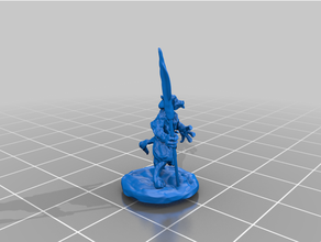 highlander wolf pikeman boardgame dungeons dragons fantasy game miniature pike 3d print model - Mito3D
