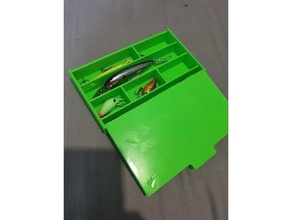 Balık tutma ele almak Kutu kırlangıç kuyruğu sürgülü kapak cezbetmek depolama 3d print model - Mito3D
