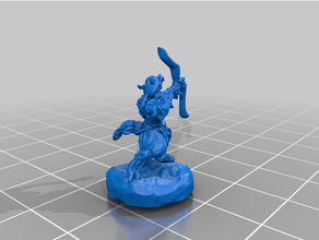altiplano Lobo arqueiro jogo tabuleiro masmorras dragões fantasia jogos montanhês miniatura guerra 3d print model - Mito3D