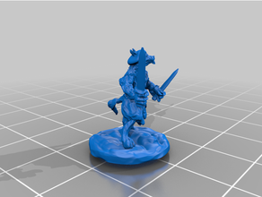 highland wolf 2 weapons boardgame dungeons dragons fantasy game miniature tabletop warband wargaming 3d print model - Mito3D