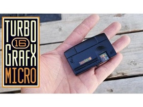turbo grafx 16 micro case raspberry pi nec retrogaming retropie retro gaming video game console 3d print model - Mito3D