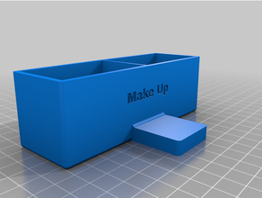 customized slotted drawer bog makeup containerx 3d print model - Mito3D