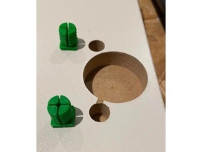 cabinet door hinge plug 3d print model - Mito3D