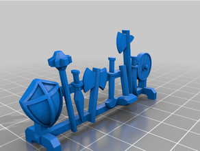 heroquest - weapons rack 3d print model - Mito3D