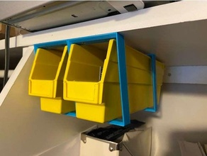 storage bin hanging bracket box 3d print model - Mito3D