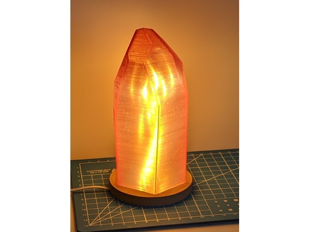 crystal lamp optional runes kristall led light nachtlicht runen 3D print model - Mito3D