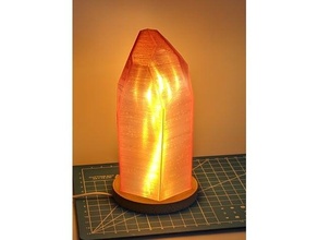 cristallo lampada opzionale rune guidato luce notturna 3d print model - Mito3D