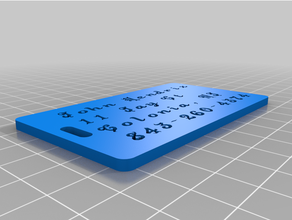 valiz etiket 3d print model - Mito3D