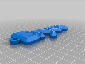 keychain bryce customized 3d print model - Mito3D