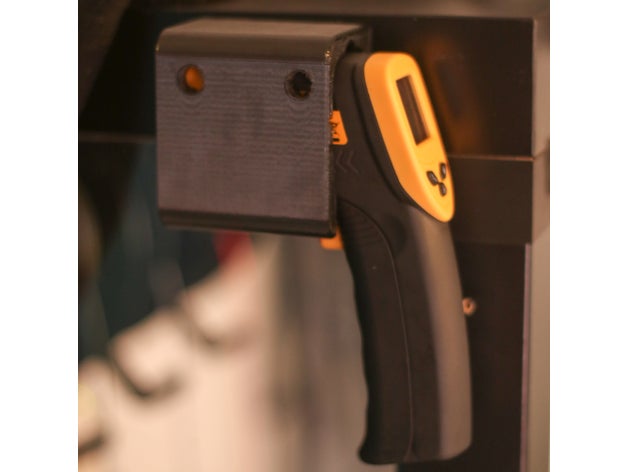 termómetro pistola soporte digital infared infrarrojo acortar montar 3D print model - Mito3D