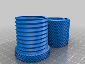 customized triple-wall twist container 3d print model - Mito3D