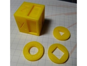 in-out calibration cube discs 3d print model - Mito3D
