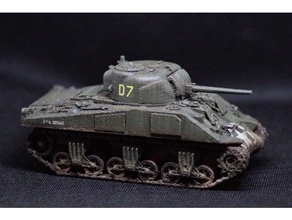 m4 sherman 1 56 scale 28mm bolt action tabletop wargaming ww2 3d print model - Mito3D