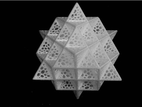 voronoi tetraedro matrice 64 Buckminster più pieno Natale decorazioni ornamento cubottaedro metatron cubo ottaedro stella vertice equilibrio 3d print model - Mito3D