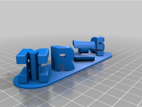 customized triple letter blocks ambigrtia 3d print model - Mito3D