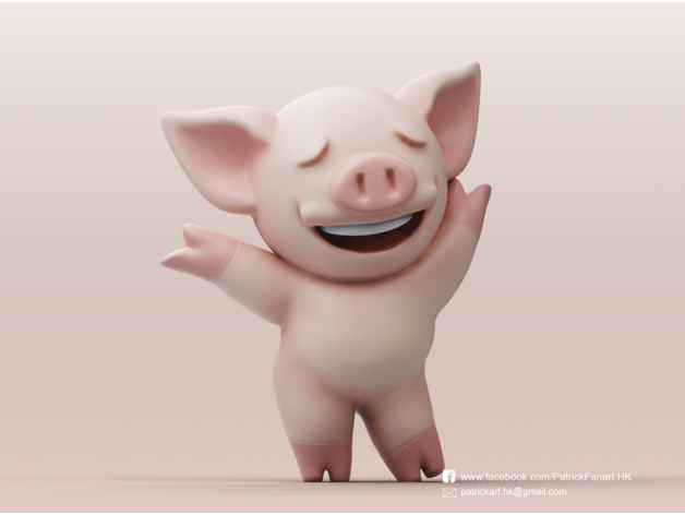 lihkg Schwein 3D print model - Mito3D