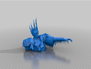 buried ice titan king statues - aos terrain statue 3d print model - Mito3D