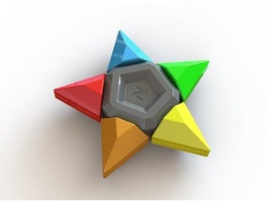 Star Puzzle v1 3d zappeln fidget toy verdreht 3d print model - Mito3D