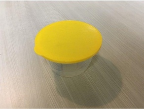 elma püresi Fincan kapak konteyner örtmek kılıf depolama 3d print model - Mito3D
